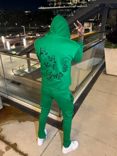 Load image into Gallery viewer, 3HARD “CLOWN STACKED” TRACKSUITS GREEN
